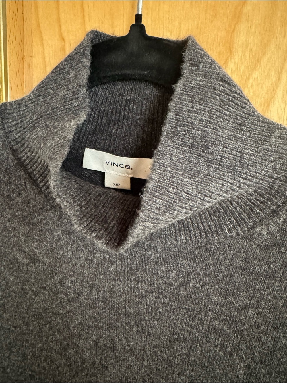 Vince Cashmere Heather Gray Turtleneck Sweater